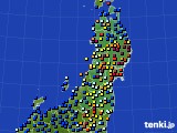 東北地方のアメダス実況(日照時間)(2021年07月27日)