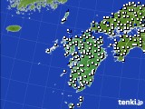 九州地方のアメダス実況(風向・風速)(2021年07月27日)