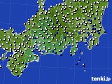 2021年07月28日の東海地方のアメダス(風向・風速)