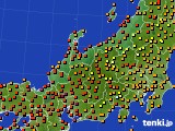 北陸地方のアメダス実況(気温)(2021年07月30日)