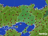 兵庫県のアメダス実況(気温)(2021年07月30日)