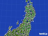 東北地方のアメダス実況(風向・風速)(2021年07月30日)