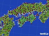 四国地方のアメダス実況(日照時間)(2021年08月01日)