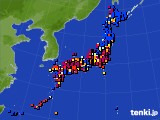 アメダス実況(日照時間)(2021年08月01日)