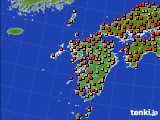 九州地方のアメダス実況(気温)(2021年08月01日)