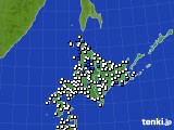 2021年08月01日の北海道地方のアメダス(風向・風速)