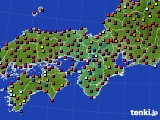 近畿地方のアメダス実況(日照時間)(2021年08月02日)