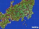 関東・甲信地方のアメダス実況(気温)(2021年08月02日)