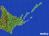 道東のアメダス実況(気温)(2021年08月02日)