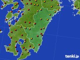 宮崎県のアメダス実況(気温)(2021年08月02日)