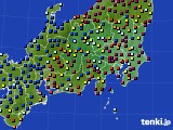 関東・甲信地方のアメダス実況(日照時間)(2021年08月03日)