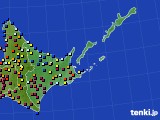 道東のアメダス実況(日照時間)(2021年08月03日)