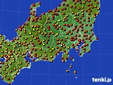 関東・甲信地方のアメダス実況(気温)(2021年08月03日)