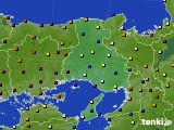 2021年08月06日の兵庫県のアメダス(日照時間)