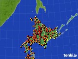 北海道地方のアメダス実況(気温)(2021年08月06日)