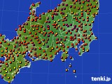 関東・甲信地方のアメダス実況(気温)(2021年08月06日)