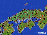 2021年08月06日の中国地方のアメダス(気温)