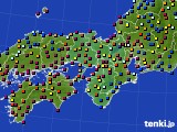 近畿地方のアメダス実況(日照時間)(2021年08月07日)
