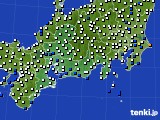 2021年08月08日の東海地方のアメダス(風向・風速)