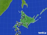 北海道地方のアメダス実況(降水量)(2021年08月09日)