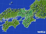 近畿地方のアメダス実況(降水量)(2021年08月09日)