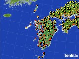 九州地方のアメダス実況(気温)(2021年08月09日)