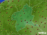 群馬県のアメダス実況(気温)(2021年08月09日)