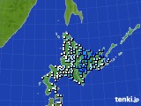 北海道地方のアメダス実況(降水量)(2021年08月10日)