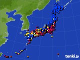 2021年08月10日のアメダス(日照時間)