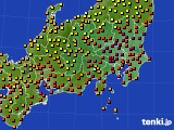 関東・甲信地方のアメダス実況(気温)(2021年08月10日)