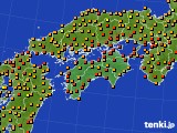 四国地方のアメダス実況(気温)(2021年08月10日)