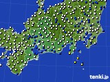 2021年08月10日の東海地方のアメダス(風向・風速)