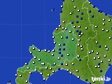 2021年08月10日の道央のアメダス(風向・風速)
