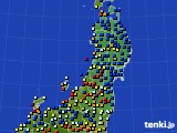 東北地方のアメダス実況(日照時間)(2021年08月11日)