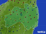福島県のアメダス実況(日照時間)(2021年08月11日)