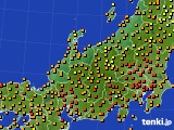 北陸地方のアメダス実況(気温)(2021年08月11日)