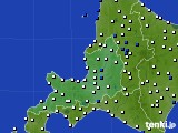 道央のアメダス実況(風向・風速)(2021年08月11日)