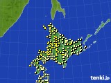 2021年08月13日の北海道地方のアメダス(気温)