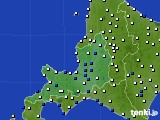 道央のアメダス実況(風向・風速)(2021年08月13日)