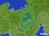 滋賀県のアメダス実況(日照時間)(2021年08月15日)