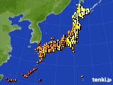 アメダス実況(気温)(2021年08月15日)