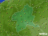 群馬県のアメダス実況(気温)(2021年08月15日)