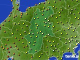 長野県のアメダス実況(気温)(2021年08月15日)