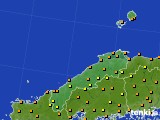 島根県のアメダス実況(気温)(2021年08月15日)