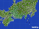 2021年08月15日の東海地方のアメダス(風向・風速)