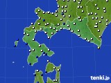 2021年08月15日の道南のアメダス(風向・風速)