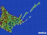 道東のアメダス実況(日照時間)(2021年08月17日)