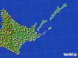 道東のアメダス実況(気温)(2021年08月17日)