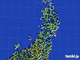 2021年08月18日の東北地方のアメダス(日照時間)