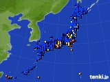 2021年08月18日のアメダス(日照時間)